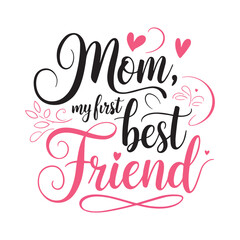 Obraz premium Beautiful elegant Happy Mothers day text design background