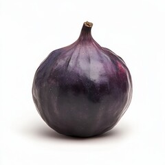 Round and Glossy Purple Vegetable on White Background Display