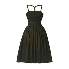 Vintage black dress photo cutouts sophisticated fashionable clothing.