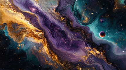 Purple cosmic nebula space universe vibrant.