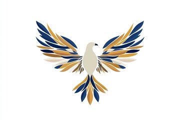 Fototapeta premium A dove, emblematic of the Holy Spirit, soars with gracefully spread wings, symbolizing peace, spiritual awakening, and divine presence in Christian traditions