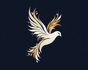 Obraz premium The dove gracefully soars, symbolizing the Holy Spirit and embodying peace, purity, and hope during significant Christian celebrations like Maundy Thursday and Palm Sunday