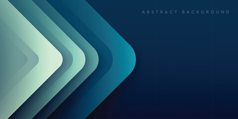 dark banner design concept with realistic overlapping blunt colorful paper cut shapes