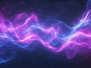 Obraz premium abstract cyber light waves neural fractals