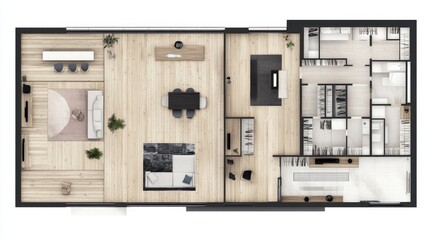Modern Open Floor Plan Interior Design Concept