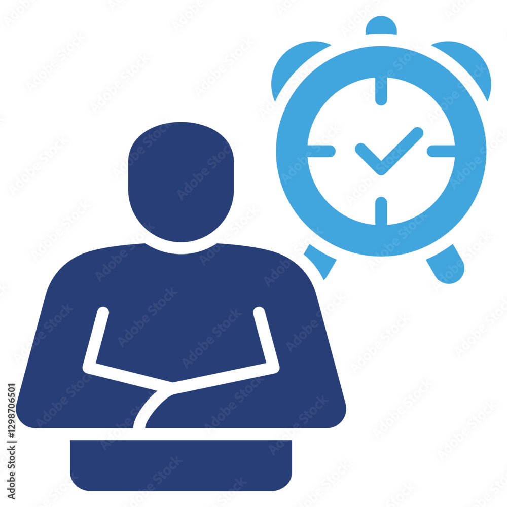Poster self disciplined two color icon