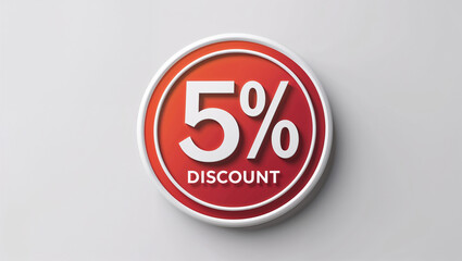 "5%" discount design with modern design.