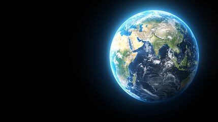 Fototapeta premium Pixelated Earth Globe With Glowing Light