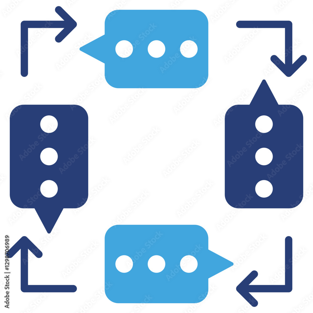 Poster Feedback Loop Two Color Icon