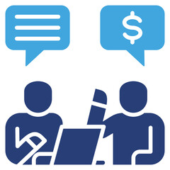 Negotiation Two Color Icon