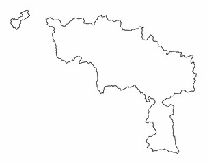 Hainaut outline map