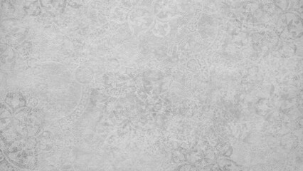 Old bright white grey gray vintage shabby patchwork motif tiles stone concrete cement wall texture background