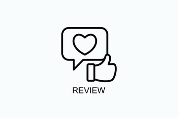 Review Icon Or Logo Isolated Vector Illustration