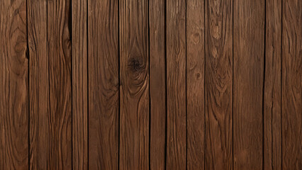 Obraz premium Vertical wooden planks forming a dark brown textured background, ideal for rustic or vintage designs