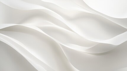 Obraz premium Waves of white fabric texture background for design and creativity, soft flowing silk material, smooth elegant textile pattern for wallpaper or branding.
