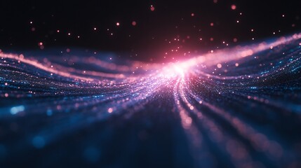 Obraz premium radiant AI energy vortex digital streams