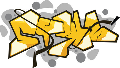style word graffiti text font sticker illustration	