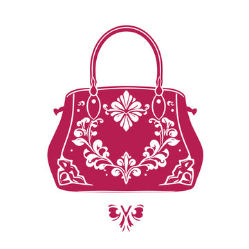 recommend clip art: Ladies bag women handbag logo design template vector illustration.