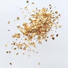 Gold foil confetti accessories decorative breakfast.