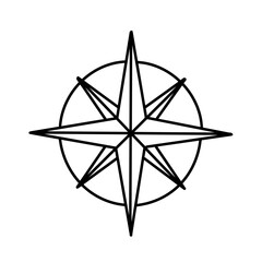 Fototapeta premium Compass outline