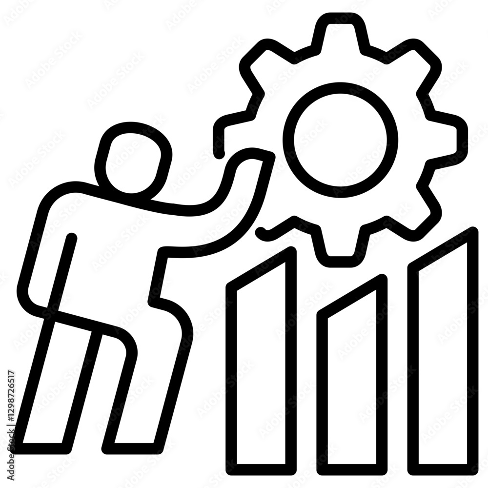 Poster challenge line icon