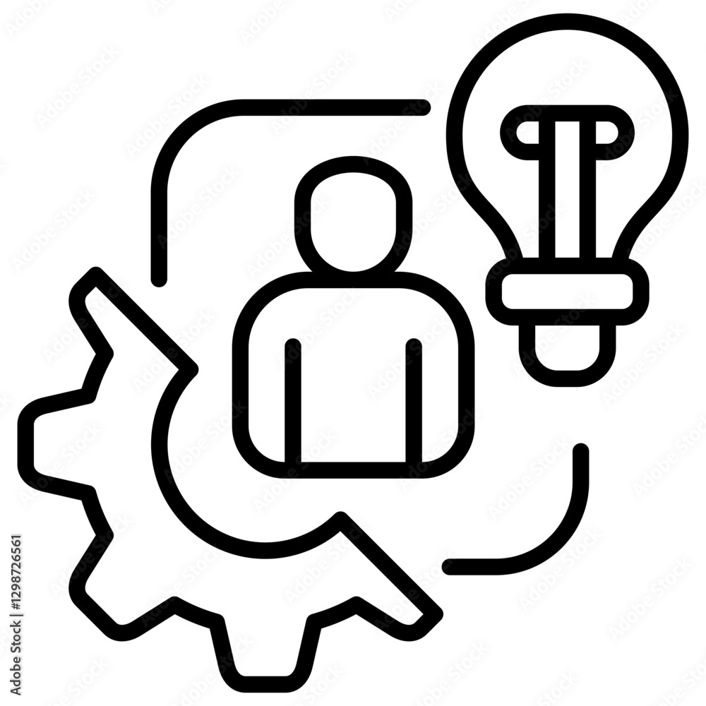 Poster technique line icon