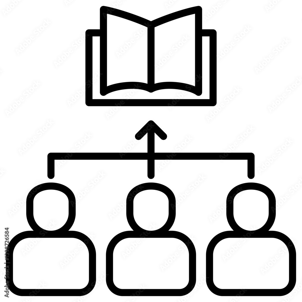 Poster pathways line icon