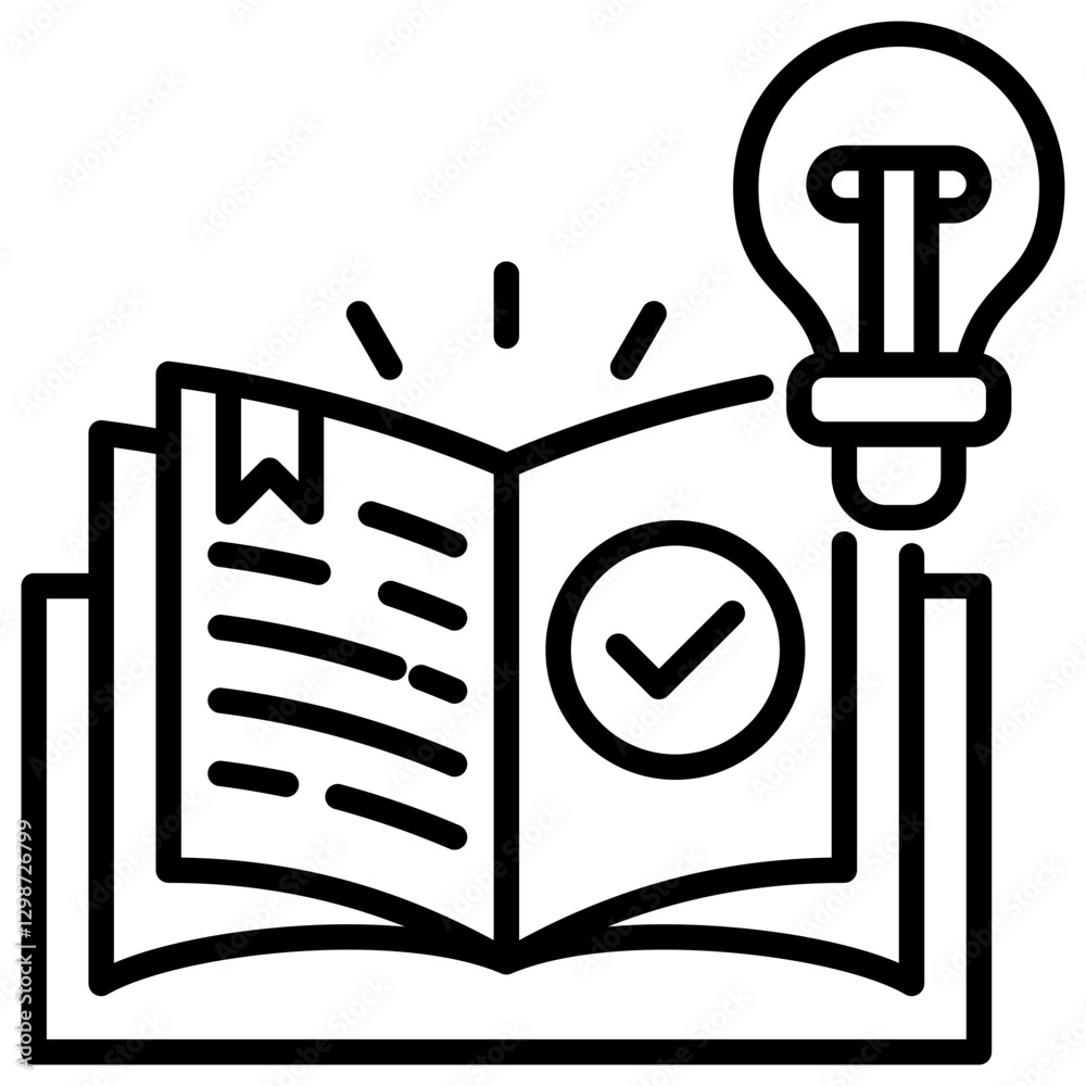 Poster knowledge line icon