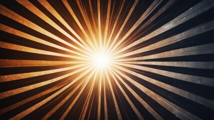 Naklejka premium Abstract Sunburst Background Golden Rays Vintage Texture Radiating Light Design