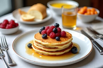 pancakes with berries