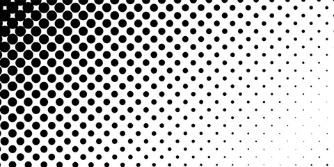 Dotted gradient halftone background. Horizontal seamless dots pattern in pop art style. Abstract modern arts
