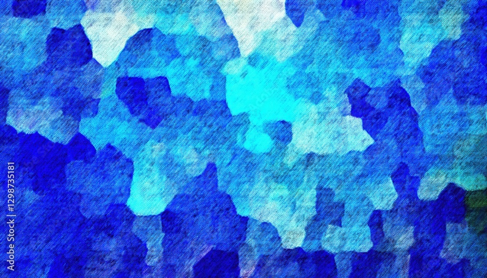 Aufkleber abstract blue geometric watercolor texture with overlapping triangular shapes, modern artistic background for design and decor