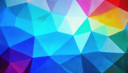 Fototapeta premium vibrant geometric polygonal abstract background with blue, red, and yellow hues, perfect for modern design and digital art
