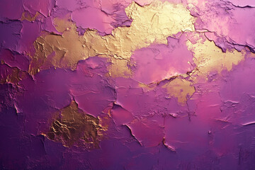Obraz premium Pink and golden metal texture background with a roug