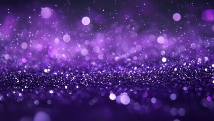 Obraz premium Glimmering Purple Bokeh Background with Soft Focus and Sparkling Lights for Creative Designs and Artistic Projects