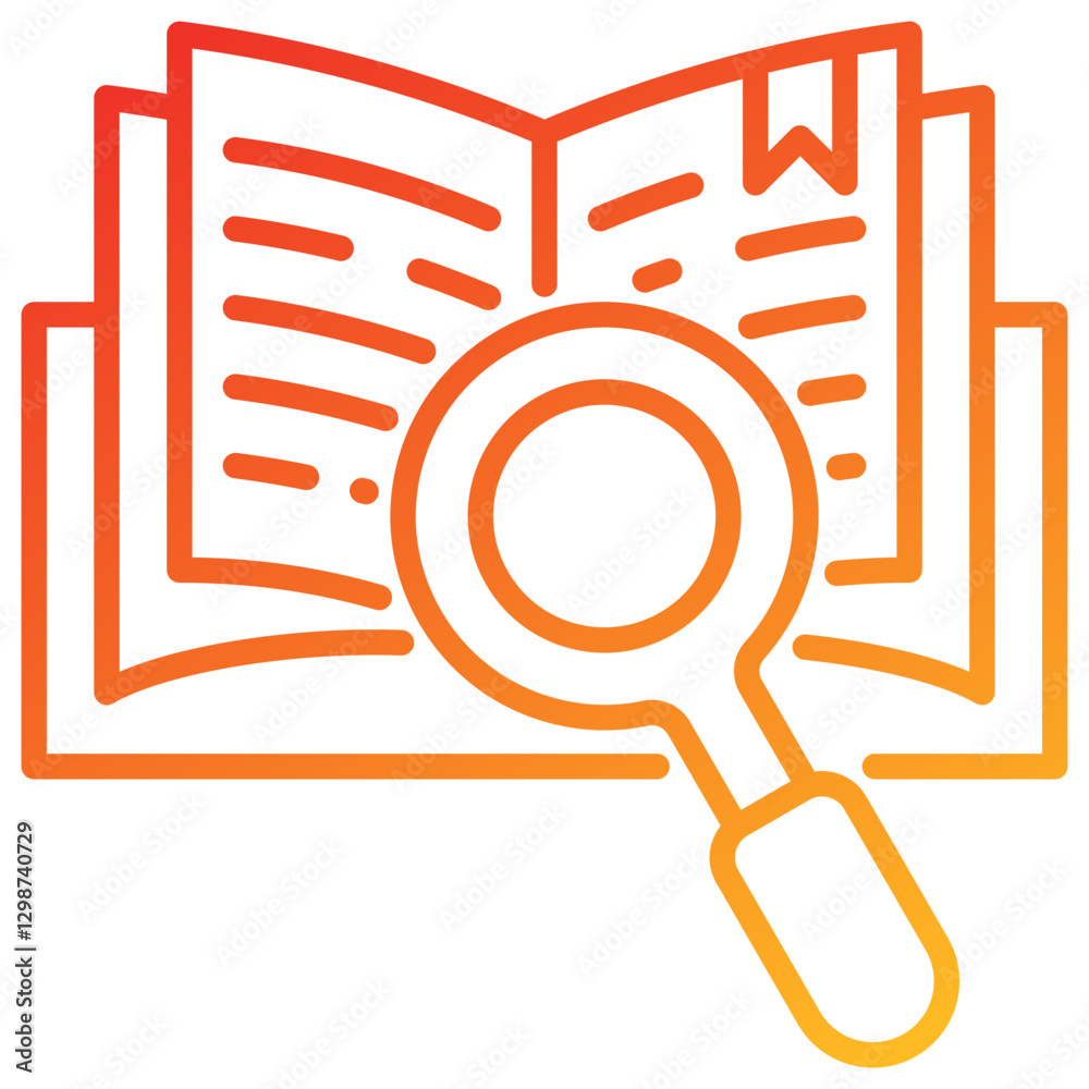 Poster observation line gradient icon