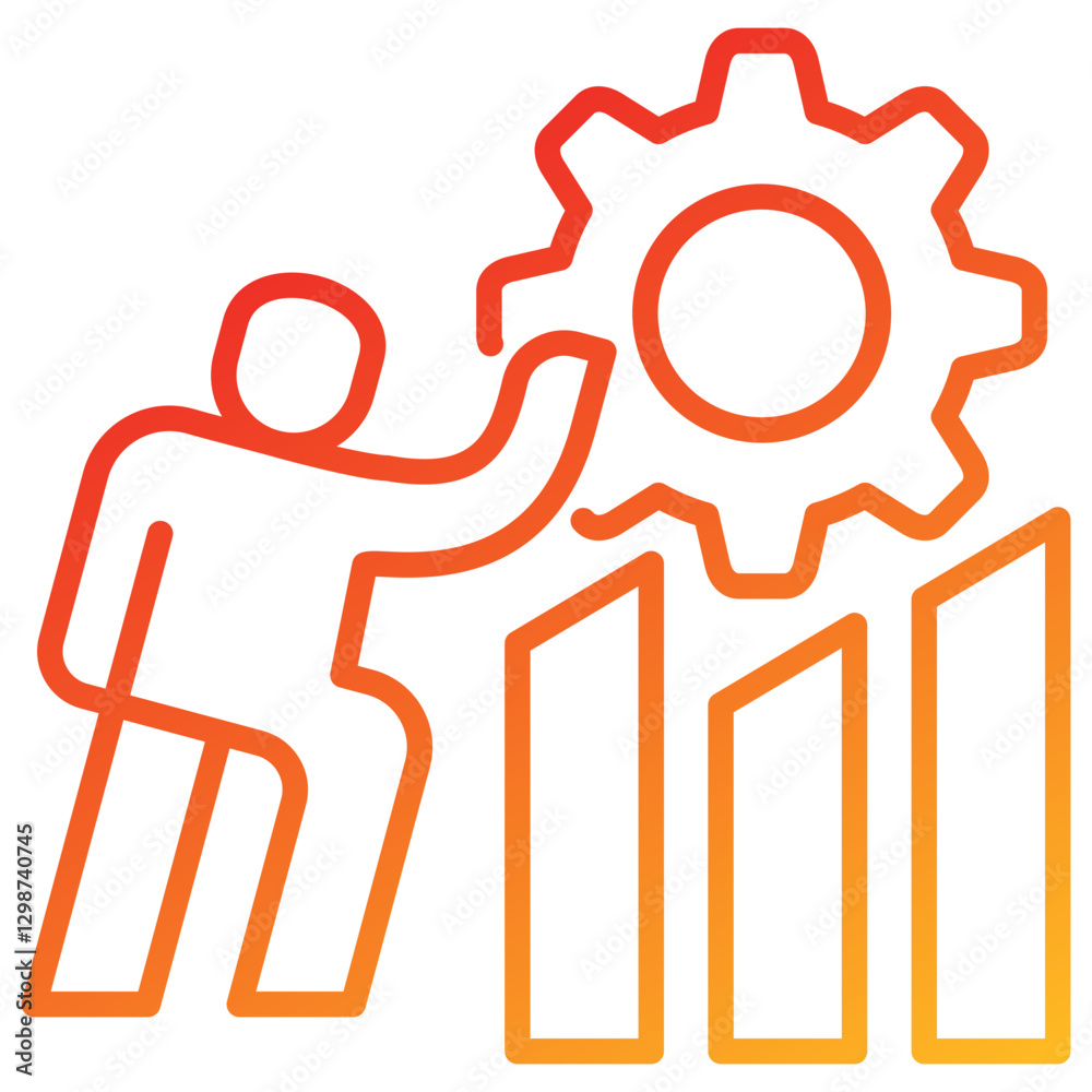 Poster Challenge Line Gradient Icon