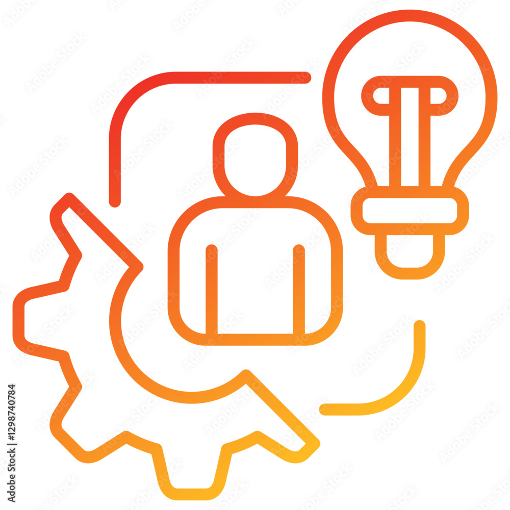 Poster Technique Line Gradient Icon