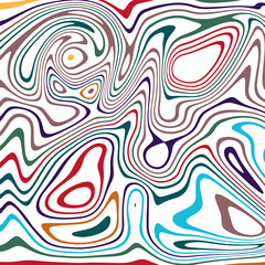 ABSTRACT ILLUSTRATION MARBLED TEXTURE LIQUIFY PSYCHEDELIC COLORFUL DESIGN. OPTICAL ILLUSION BACKGROUND VECTOR DESIGN
