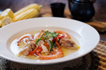 somtum  Papaya Salad testy diet Cooked Shrimp Salad Chinese rice noodle salad 03