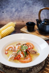 somtum  Papaya Salad testy diet Cooked Shrimp Salad Chinese rice noodle salad 01