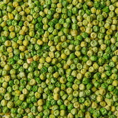 Dried vegetables detail pea on the table up view.