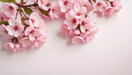 Pink Blossom Flowers on Branches: Beautiful Spring Floral Scene in Soft Natural Light