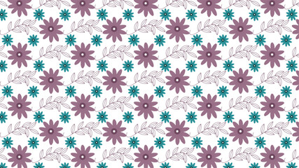 Creative simple flower pattern design.