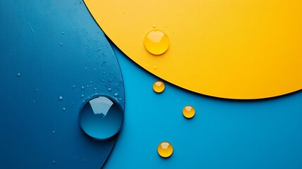Vibrant Yellow and Blue Abstract Art for Creative Projects