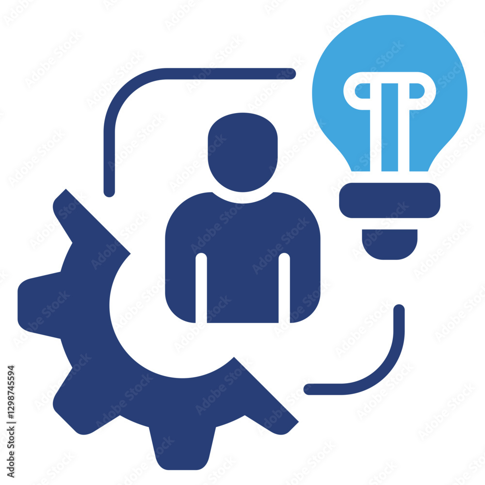 Poster technique two color icon