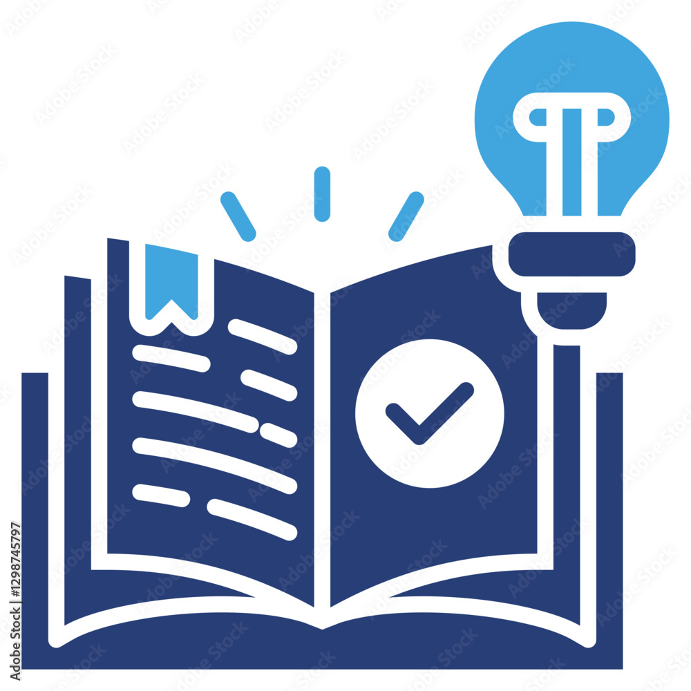 Poster knowledge two color icon