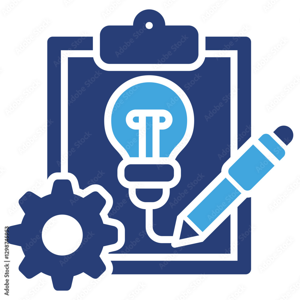 Poster concept two color icon