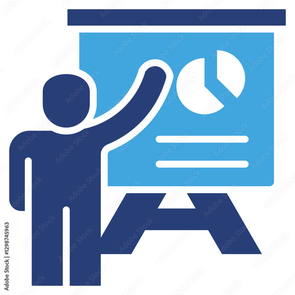 Poster presentation two color icon