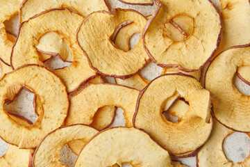 Dried fruit date detail apple on the table up view.